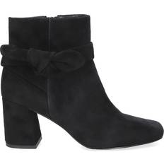 Bella Vita Felicity Heeled Booties - Black Suede