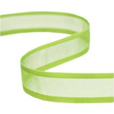 Celebrate Lime Green Organza Satin Edged Ribbon 12x5m