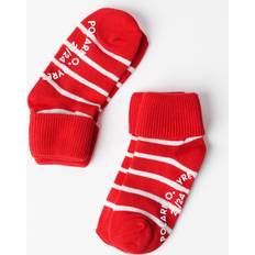 Organic Cotton Socks Children's Clothing Polarn O. Pyret Socks with Anti-Slip 2-pack - Red
