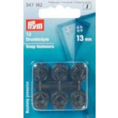 Prym Plastic Round Sew On Snap Fasteners 13mm Black 12-pack