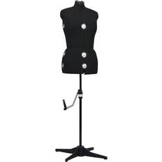 vidaXL Adjustable Dress Form Female Black M Size 40-46 Dressmaking Mannequin