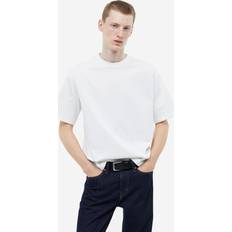H&M Men White Relaxed Fit T-shirt