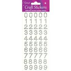 Eleganza craft stickers numbers clear/silver no.43