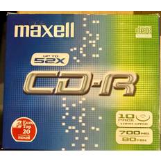 Maxell cd-r80 xl-s recordable 80min 700mb 48x jewel case sealed