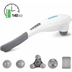 Renpho hand held deep tissue massager for muscles, back, foot, neck, a-white