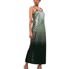 Evening Gowns Dresses Shein Split Back Sequin Cami Dress - Multicolor