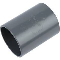 Sewer Pipes FloPlast WS08G Solvent Weld Waste Straight Coupler Grey 40mm