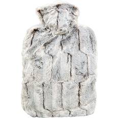 Heat Bottles Hugo Frosch Hot Water Bottle Faux Fur Brown-Silver