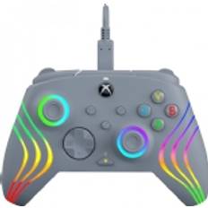 Grey - Xbox One Gamepads PDP Xbox Afterglow Wave RGB Wired Controller Grey