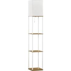 Homcom Modern White/Brown Floor Lamp 159cm