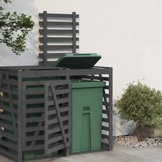 Cheap Wheelie Bin Storage vidaXL Udvidelse skraldespandsskjuler massivt fyrretræ (Areal )