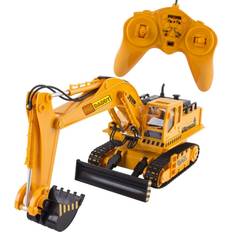 RC Work Vehicles Remote Control Powerful Excavator yallow