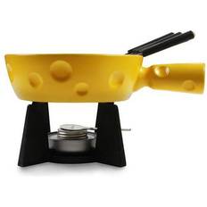 Yellow Fondue Boska Fondue-Set Super Cheesy/käseförmiger Topf/Steingut/Gusseisen/Gelb/Silber/Schwarz