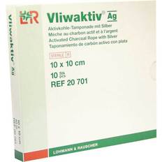 Antibacterial Tampons Lohmann & Rauscher VLIWAKTIV AG Aktivkohle Tampon.m.Silber 10x10
