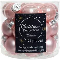 Decoris Kaemingk 25mm Blush Mini Baubles Pink Christmas Tree Ornament