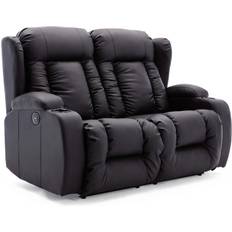 Plastic Furniture More4Homes Caesar Electric Black Sofa 207cm 2 Seater