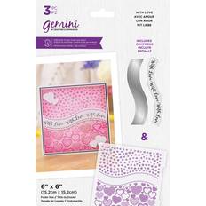 Gemini 6x6 Embossing Folder with Stamp & Love