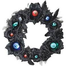 Black Decorations Sunstar Morris SS75285 15 Halloween Wreath with Decoration