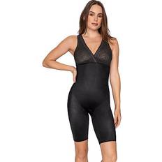 Leonisa Leonisa Shapewear Sheer Stripe Sculpting Mid-Thigh Bodysuit Shaper, Black, Women's Victoria's Secret