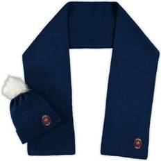 Zoozatz Women's Chicago Fire Fuzzy Cuffed Pom Knit Hat and Scarf Set