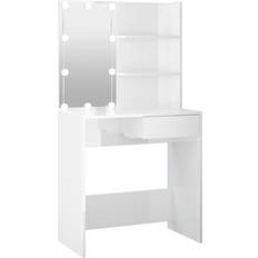 vidaXL 808807 High Gloss White Dressing Table 40x74.5cm