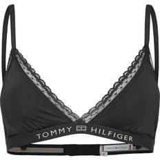 Tommy Hilfiger Triangel-BH mit Spitzenbesatz in Schwarz, Größe