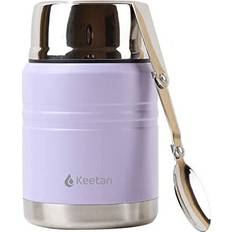 Purple Food Thermoses Gr8 Home Insulated 500ml Flask With Spoon Food Thermos 0.5L