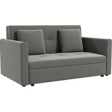 Homcom Convertible Light Grey Sofa 152cm 2 Seater