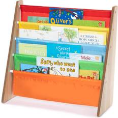 Livivo 5-Tier Children Sling Bookcase with Shelves Rack