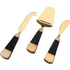 Stainless Steel Cheese Knives Godinger Nero D'Oro Servers Cheese Knife