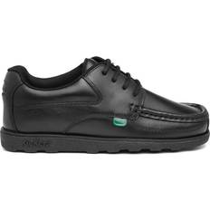 Low Top Shoes Children's Shoes Kickers Junior Boy's Fragma Lace Leather - Black