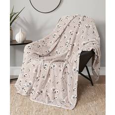 Lucky Brand Daisy Throws Plush Blankets Beige (152.4x127)