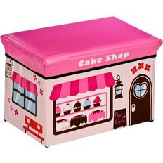 Pink Small Storage Kid's Room Premier Housewares Children's Cake Shop Design Storage Box/Seat