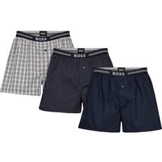 Hugo Boss Beige Underwear Hugo Boss 3-Pack Check, Solid & Stripe Boxer Shorts, Beige/Navy/Black