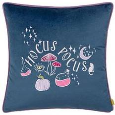 Polyester Cushion Covers Furn Halloween Hocus Pocus Cushion Cover Blue