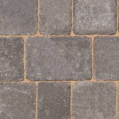 Paving Stones Bradstone Woburn Rumbled Graphite Block Paving L200mm W134mm T50mm, Pack Of 336
