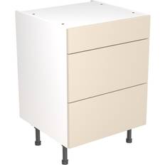 KitchenKIT Slab 60cm 3-Drawer Unit Gloss Cashmere