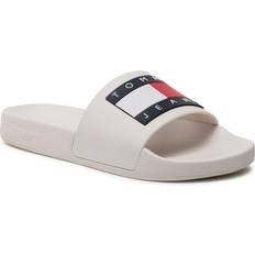 Laced Slides Tommy Jeans ESSENTIAL FLAG POOL SLIDE White