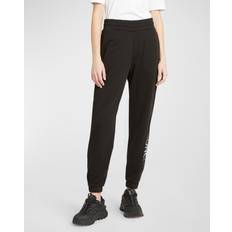 Moncler M Trousers Moncler Black Flocked Lounge Pants 999 Black