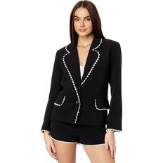 English Factory Rickrack Edge Blazer - Black/White