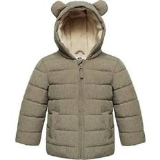 Rokka&Rolla Baby Boys' Fleece Hooded Puffer Jacket Beige textured Beige textured