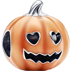 Pandora Glow In The Dark Spooky Pumpkin Charm - Silver/Orange/Black