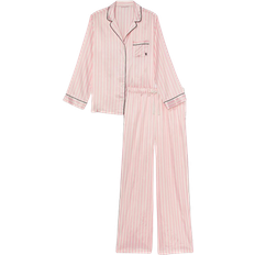 Best Pyjamas Victoria's Secret Satin Long Pajama Set - Pink Iconic Stripe