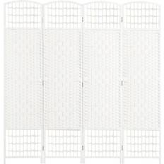 Homcom 4 Panel White Room Divider 160x170cm