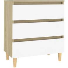 vidaXL 806090 White & Sonoma Oak Sideboard 60x69cm