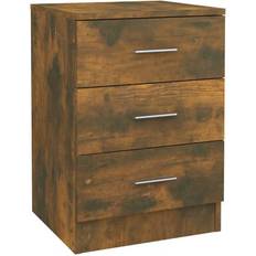 vidaXL 815321 Smoked Oak Bedside Table 35x38cm