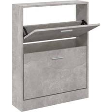 vidaXL 59x17x81cm Concrete Grey Shoe Rack 59x81cm