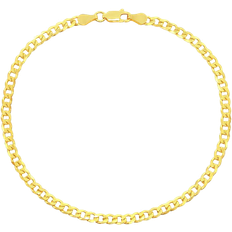 Simona Argento Bella Cuban Chain Anklet - Gold