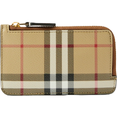 Burberry Check Zip Card Case - Archive Beige