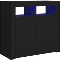 Shelves Sideboards vidaXL 804329 Black Sideboard 80x75cm